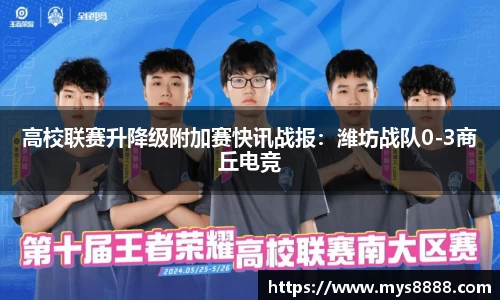 高校联赛升降级附加赛快讯战报：潍坊战队0-3商丘电竞